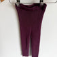 Maroon Ribbed Leggings / 24m