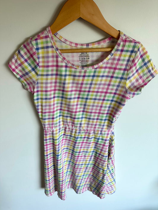 Colored Checked Dress / 7-8 years (m)