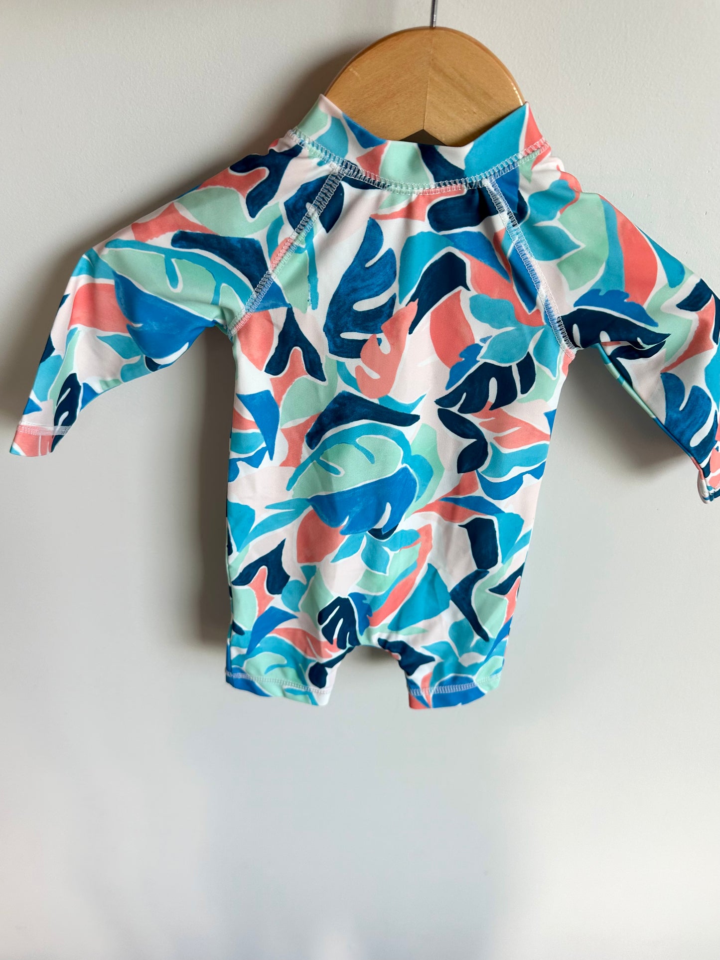 Palm Leaves Short Swim Suit / 0-3m