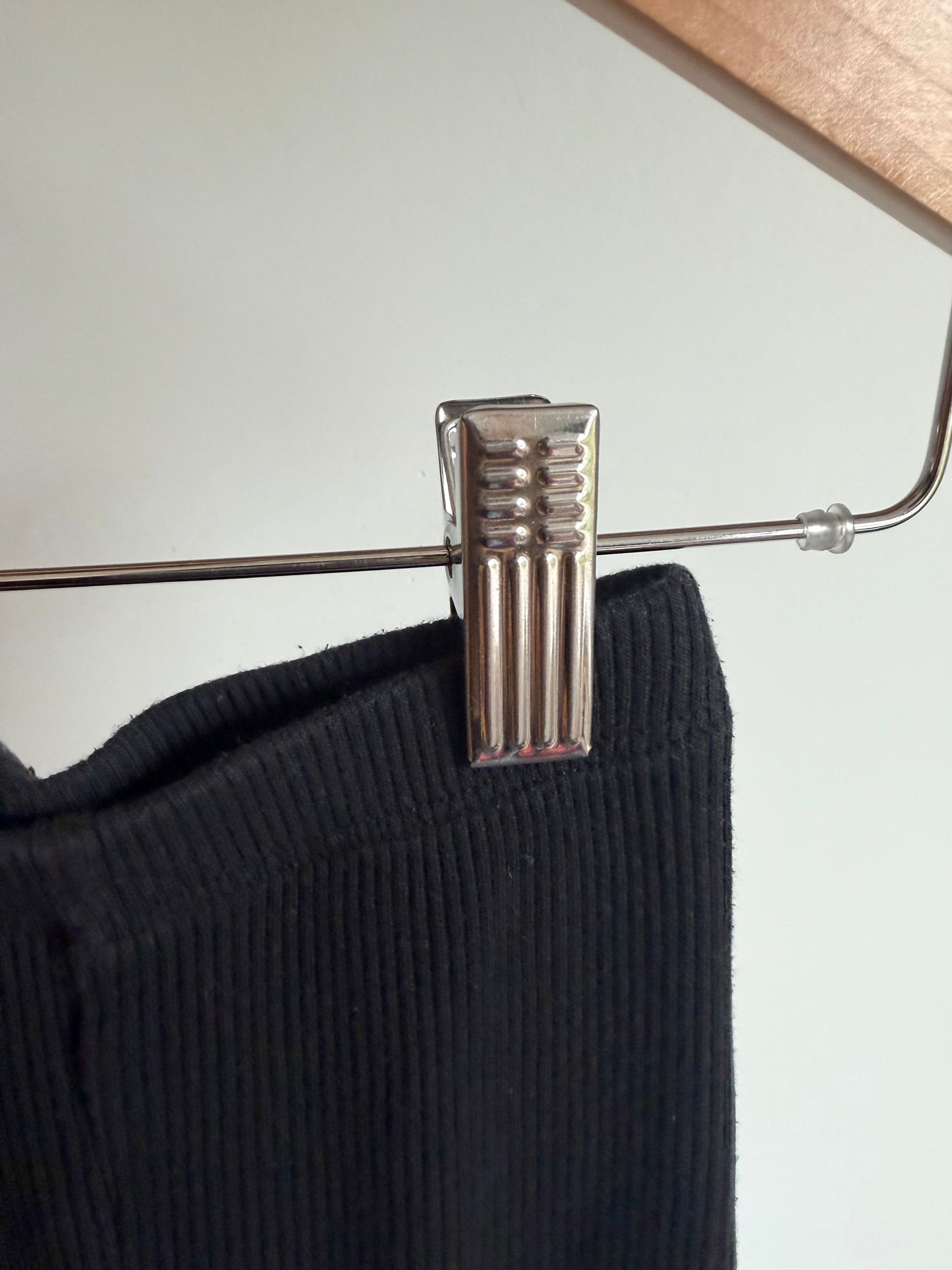 Black Ribbed Pants / 12-18m