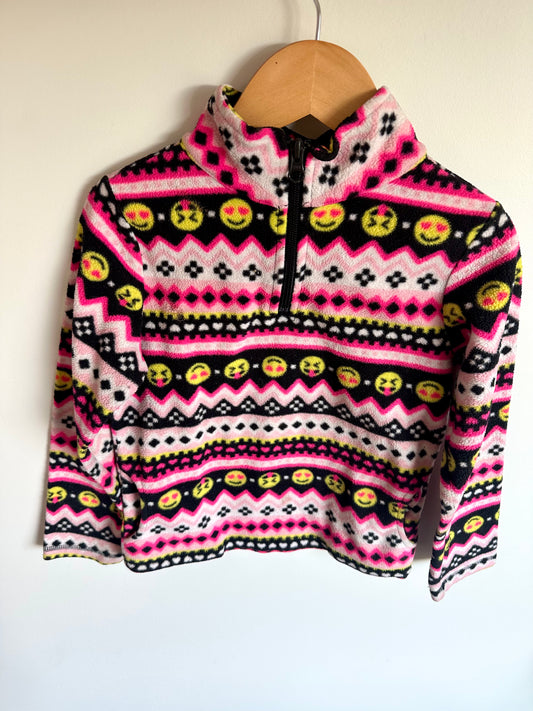 Face Emoji Half Zip Sweater / 5-6 years (sm)