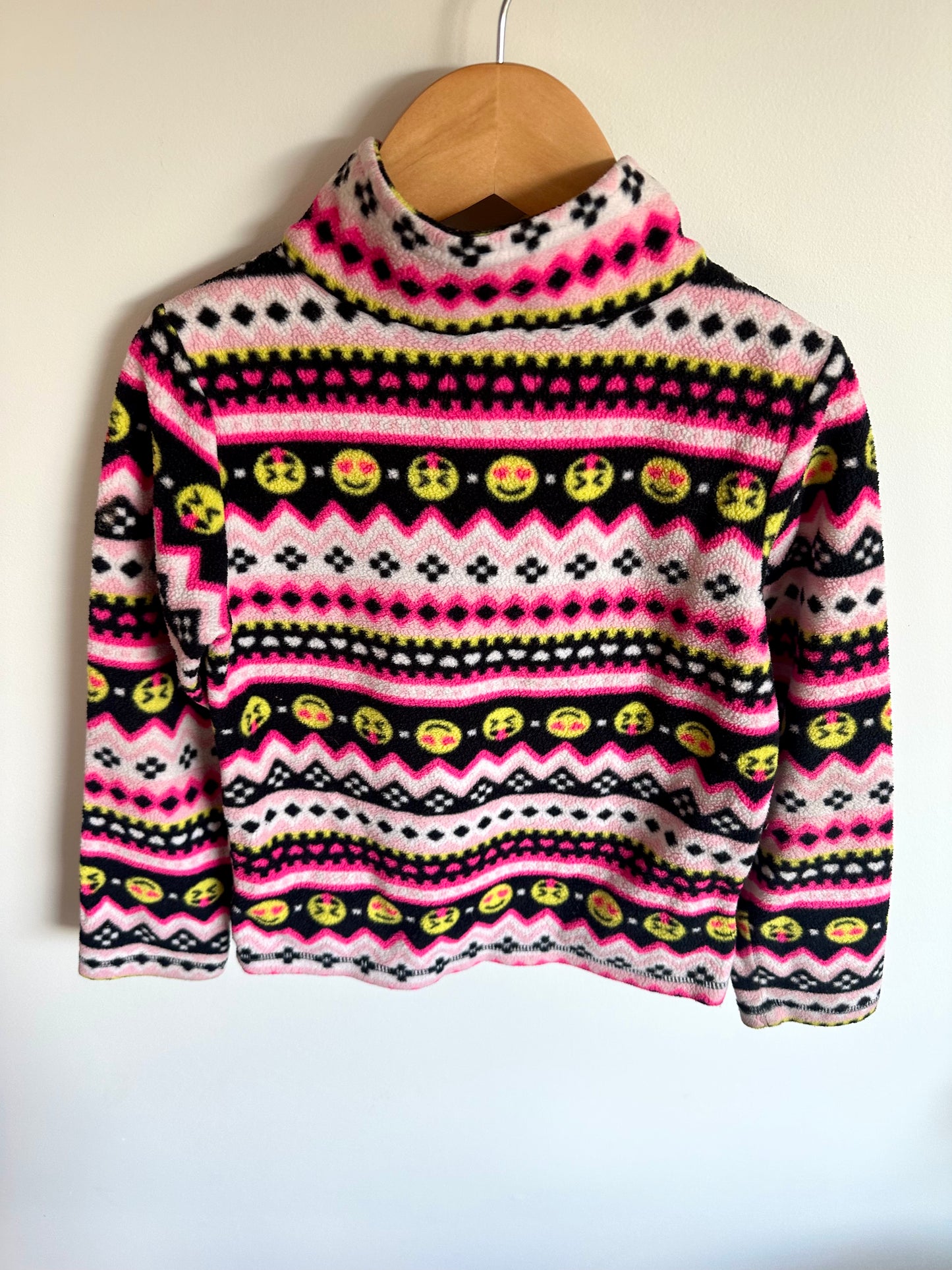 Face Emoji Half Zip Sweater / 5-6 years (sm)