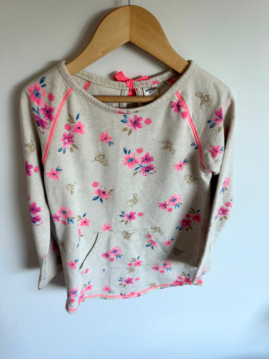 Pink Flower Tunic Sweater / 6 years