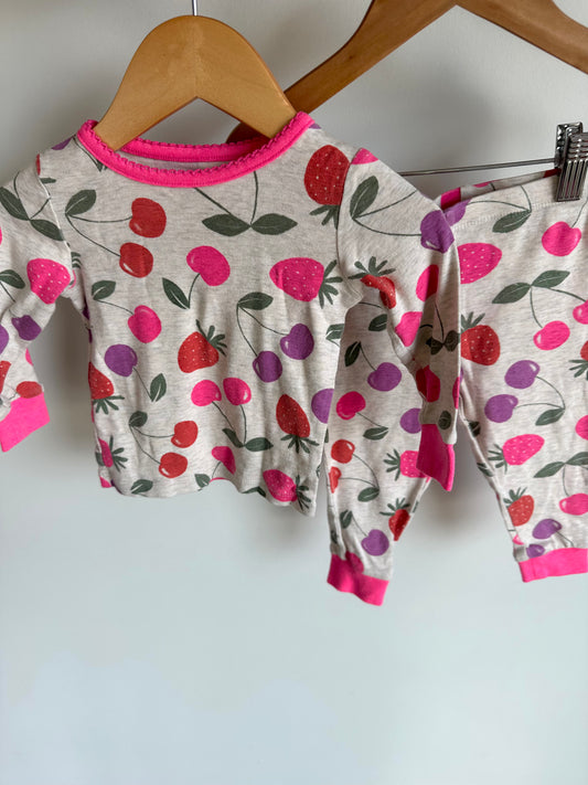 Fruit Pj's With Pink Trim / 12-18m