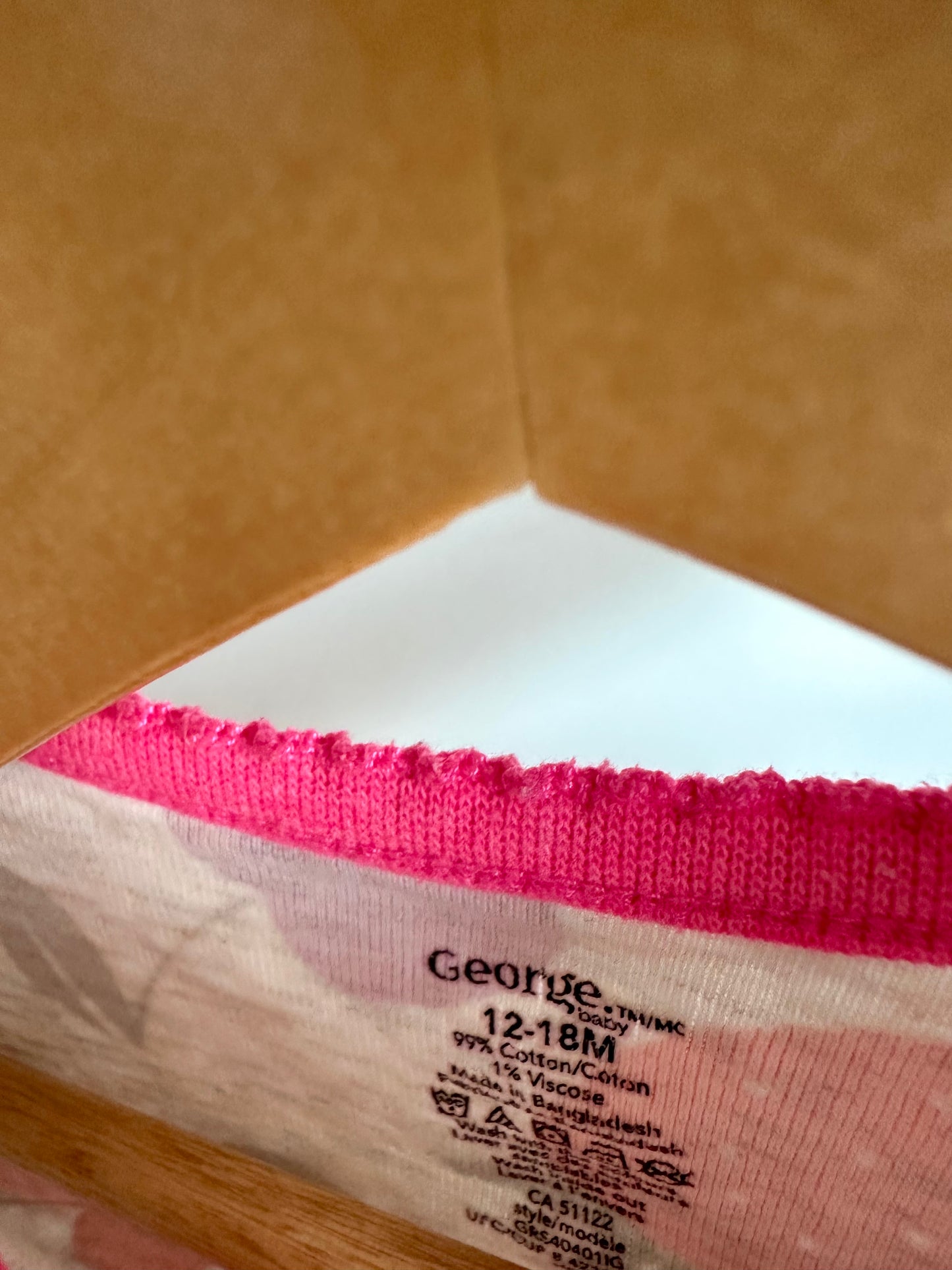 Fruit Pj's With Pink Trim / 12-18m