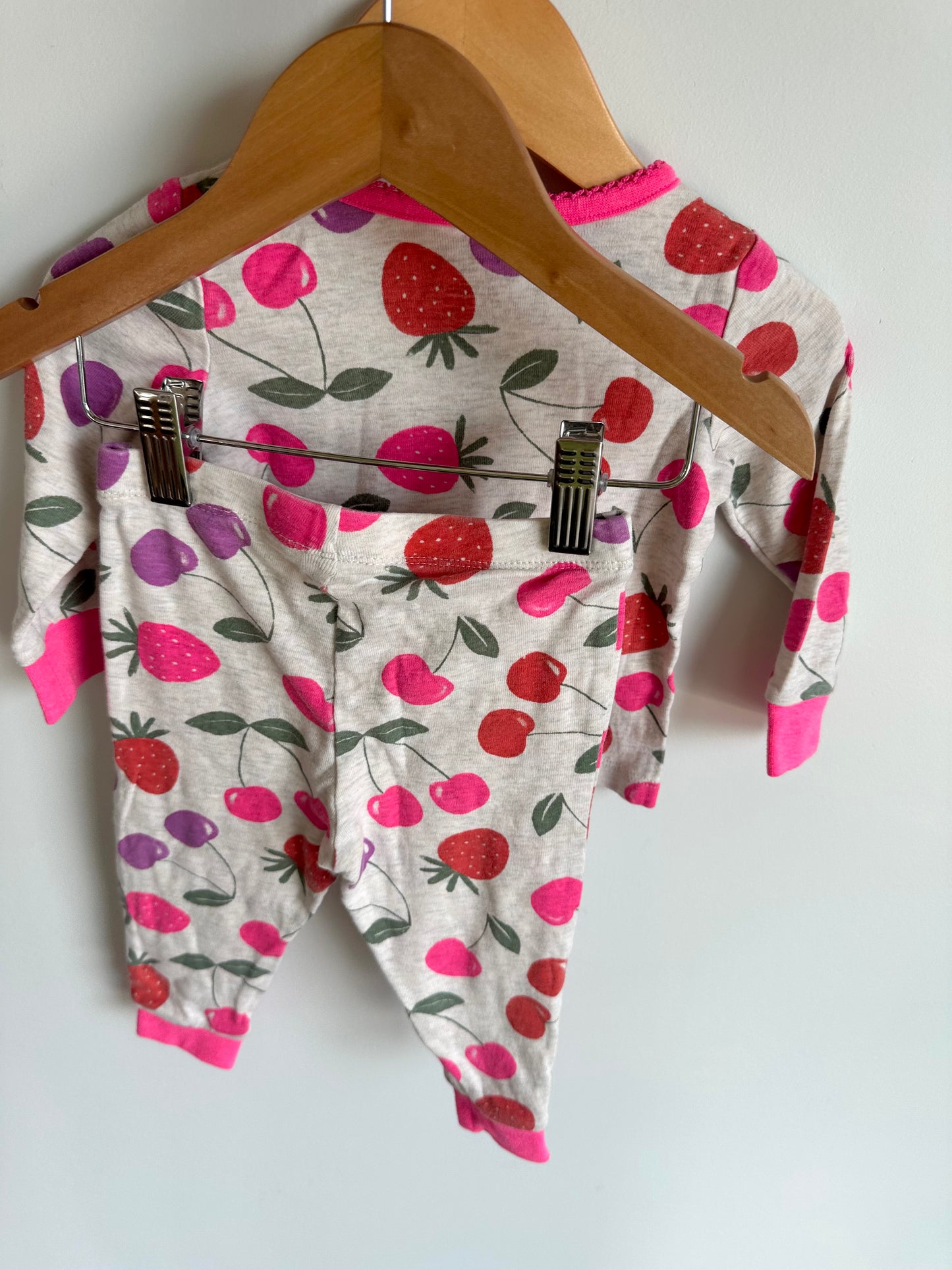 Fruit Pj's With Pink Trim / 12-18m