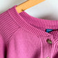 Pink 3 Button Long Sleeve Maternity Top / Large