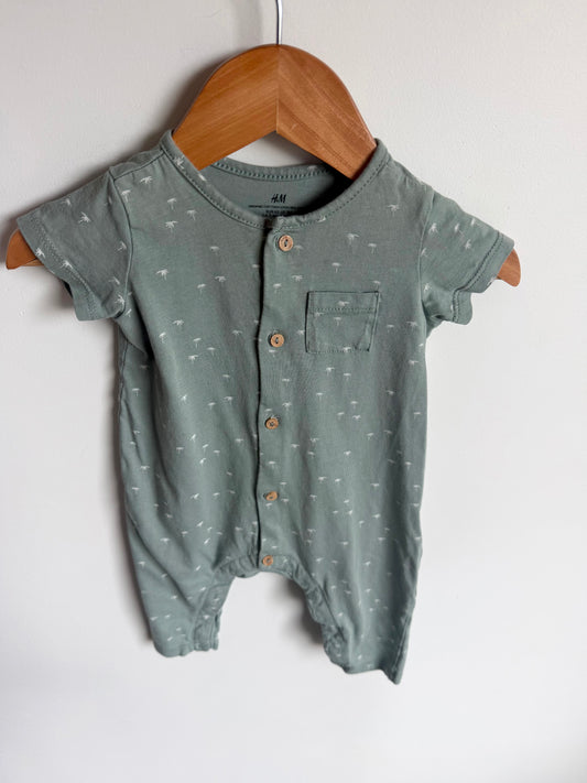 H&M Palm Tree Romper / 2-4m