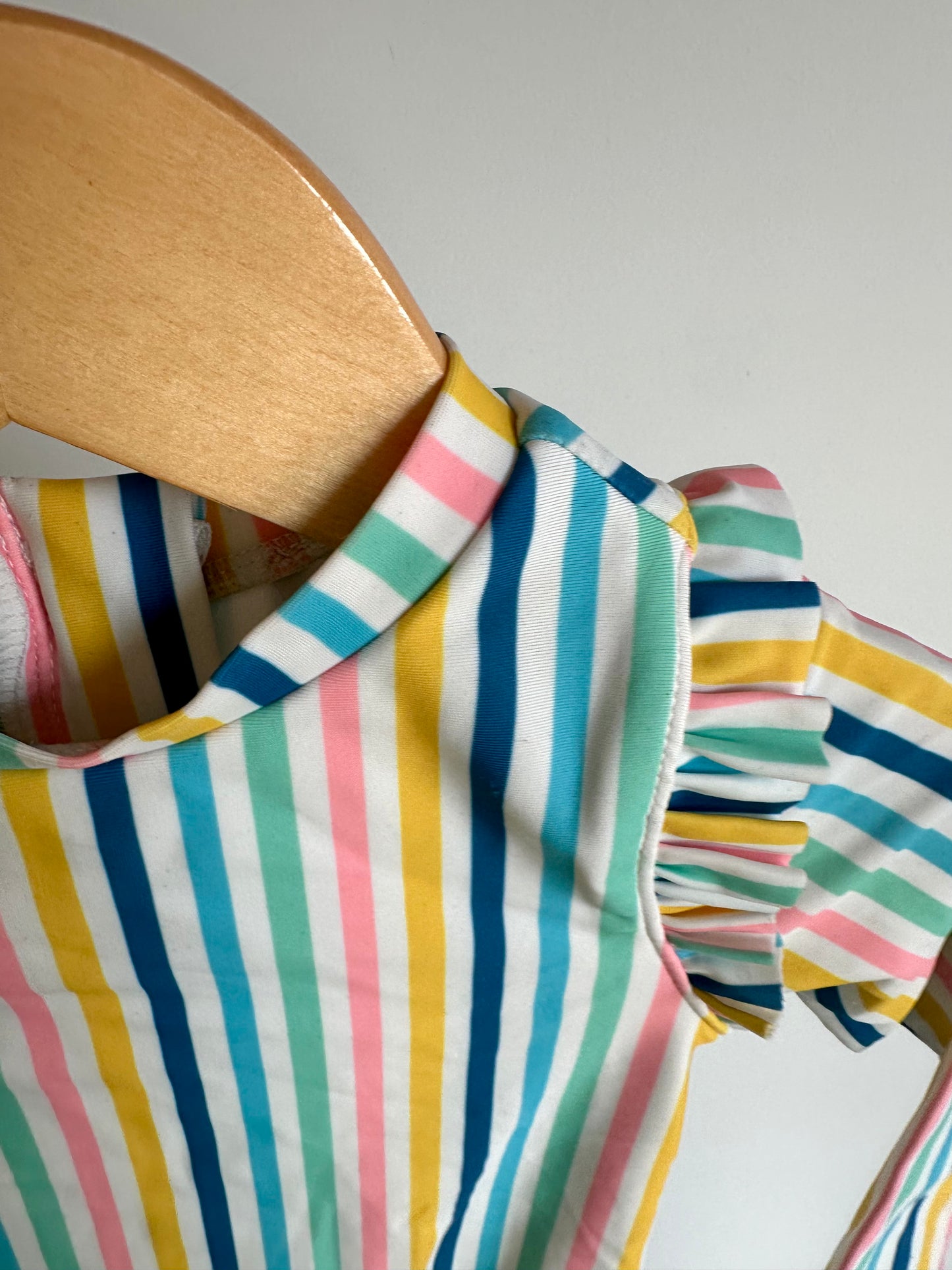 Colored Stripes Longsleeve Swimsuit / 12-18m