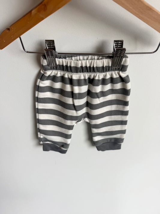 Grey and White Striped Pants / 0m