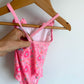 Pink Patterned Swimsuit with Bow / 12m