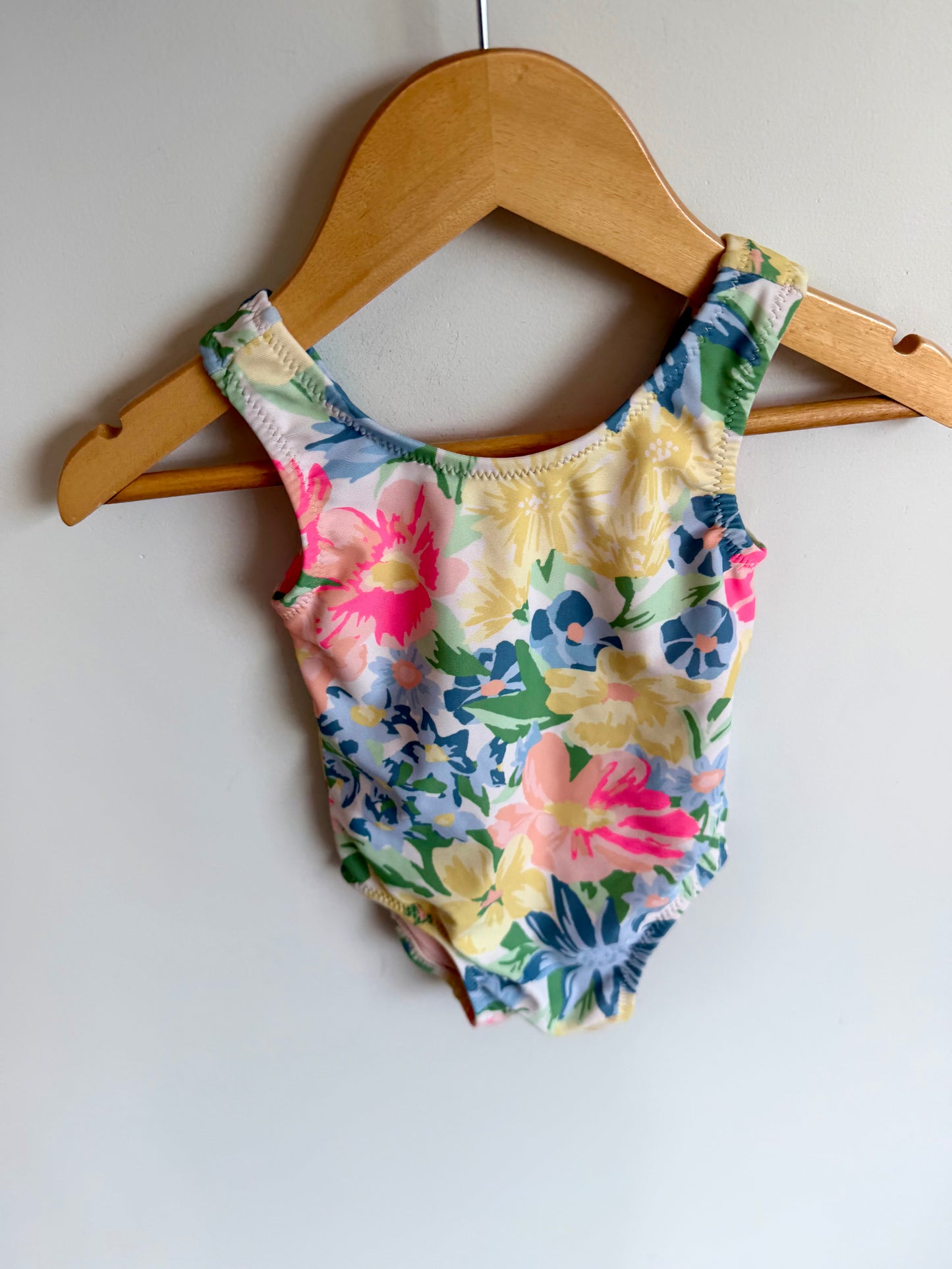 Bright Floral Swimsuit / 6-12m