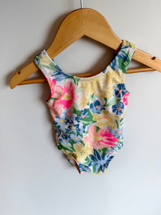 Bright Floral Swimsuit / 6-12m
