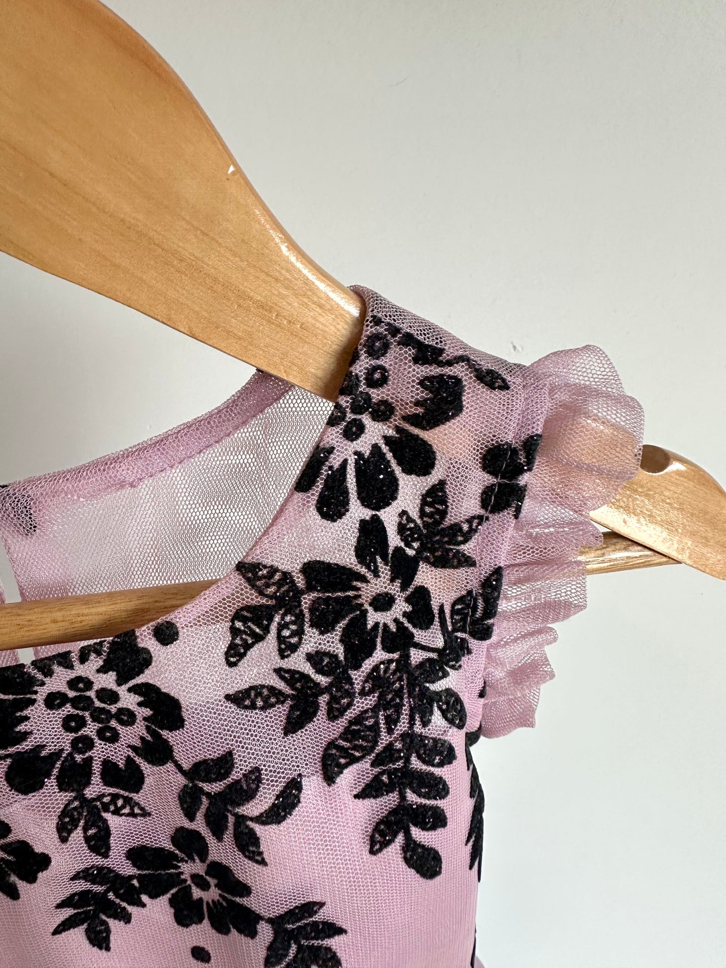 Formal Blush Dress with Black Details / 4T