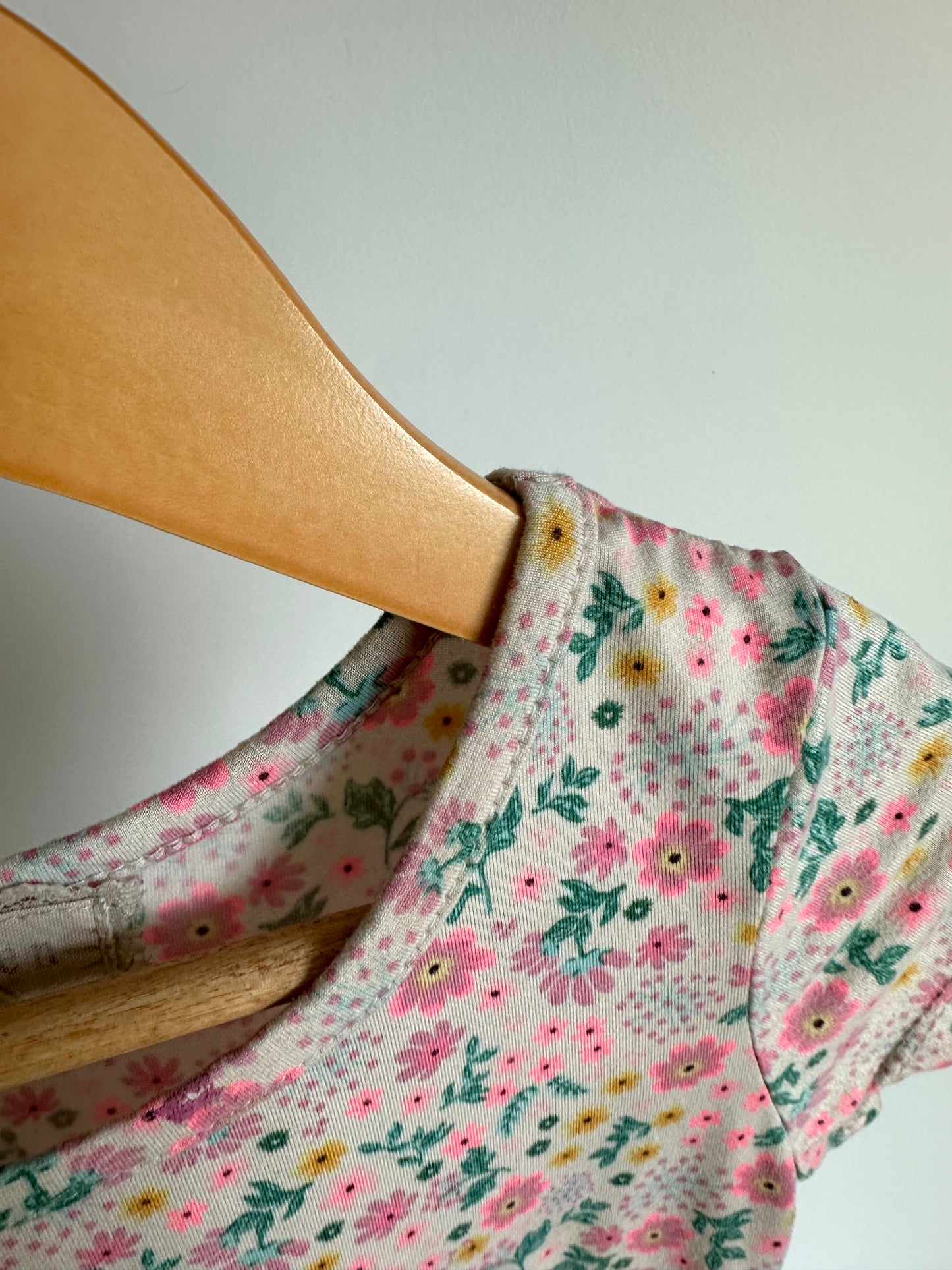 Short Sleeve Floral Dress / 4T