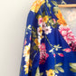 Navy Floral Wrap Maternity Dress / L