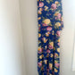 Navy Floral Wrap Maternity Dress / L