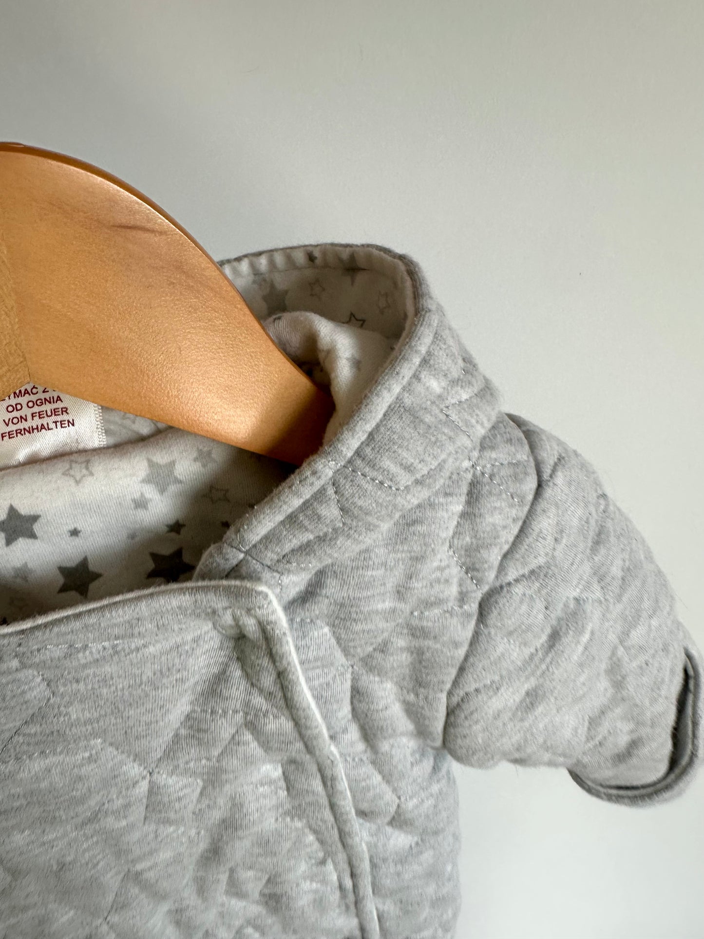 Grey Hood Bunting Suit / 3-6m