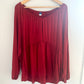 Red Flowy Maternity Top / XL