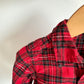 Red Plaid Button Up Top / 18-24m