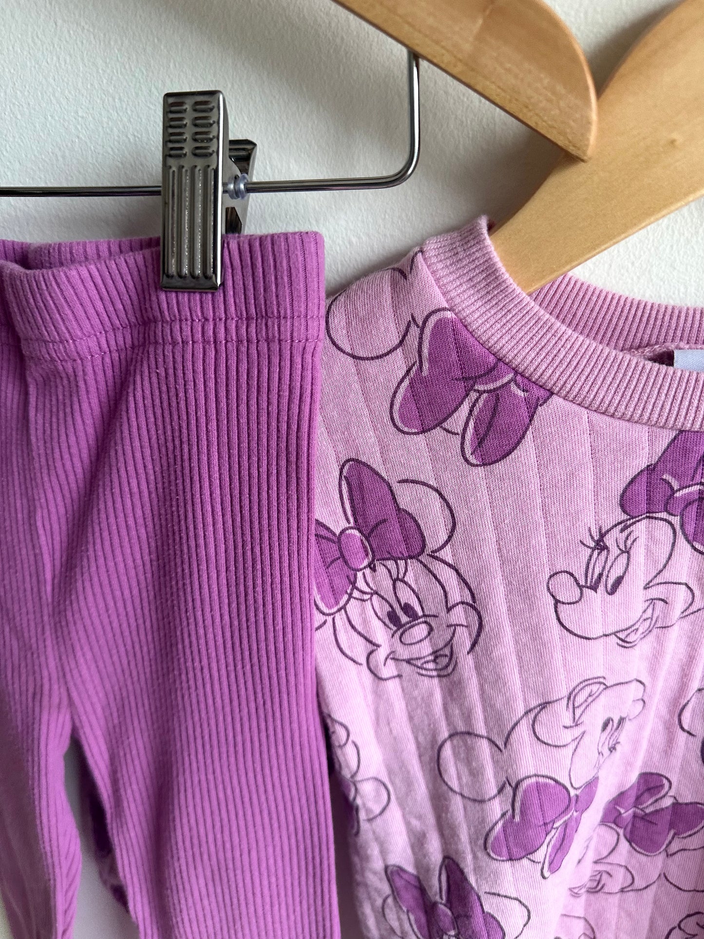 Minnie Purple Sweater + Pants Set / 24m