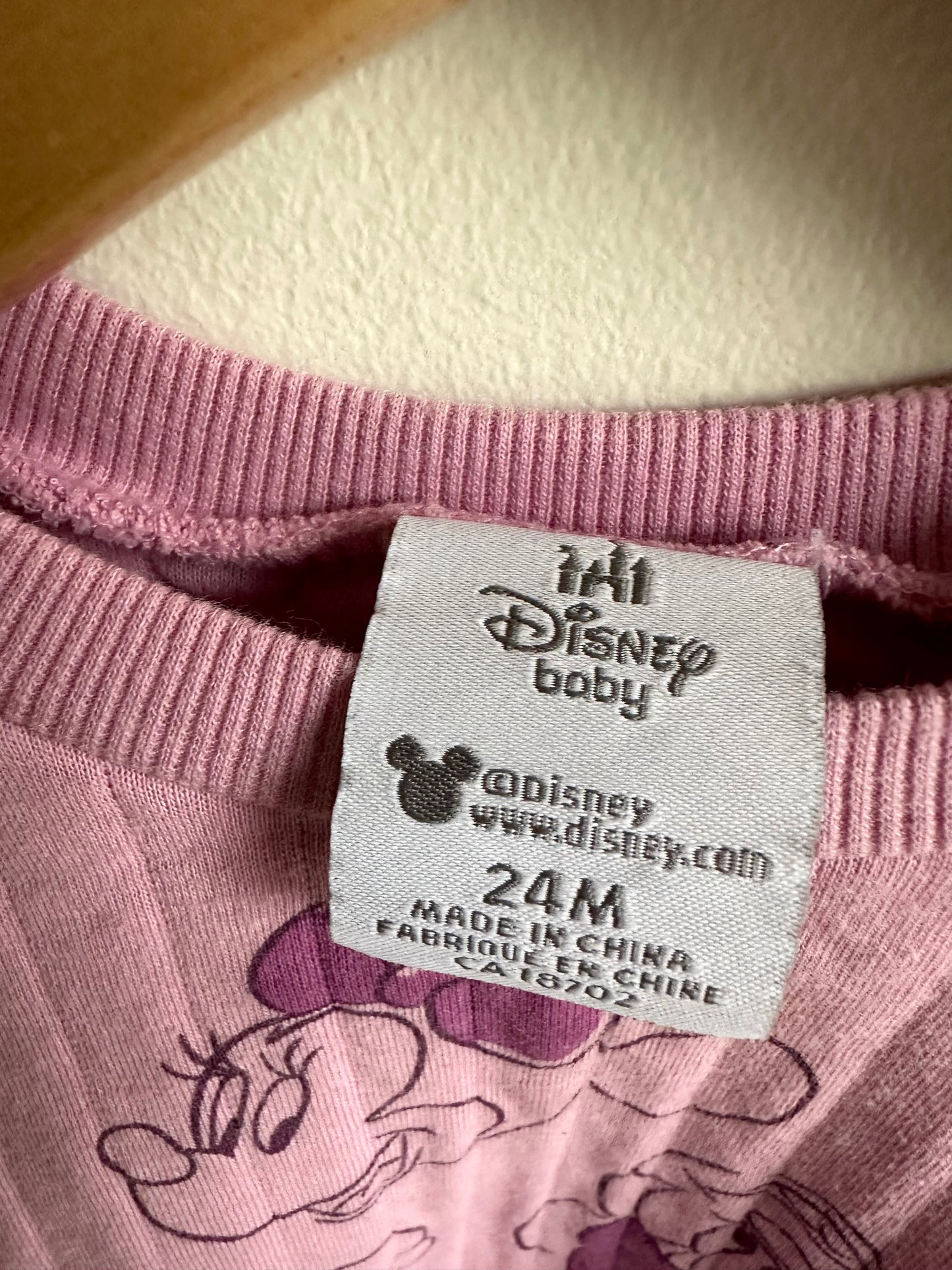 Minnie Purple Sweater + Pants Set / 24m