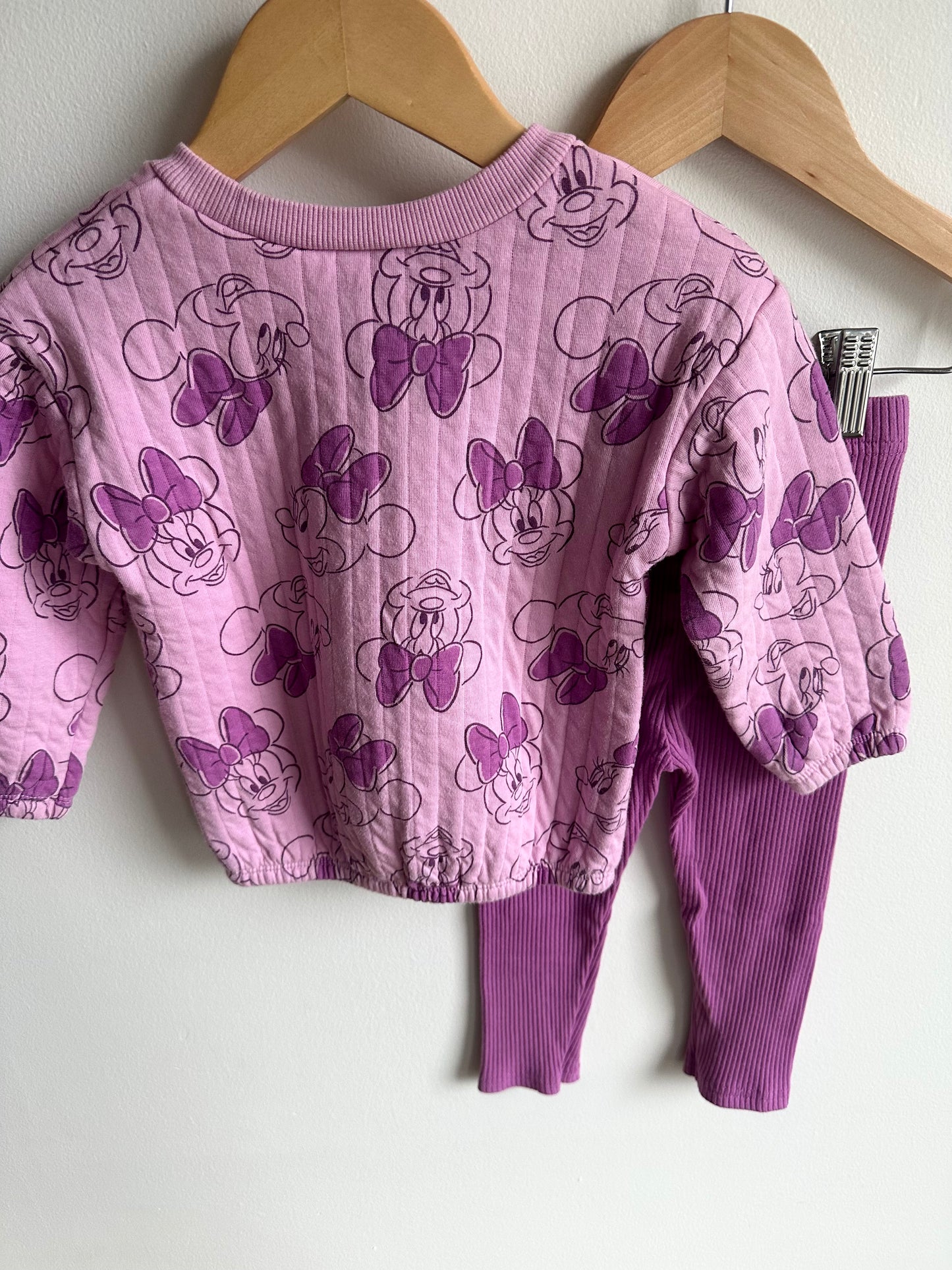 Minnie Purple Sweater + Pants Set / 24m