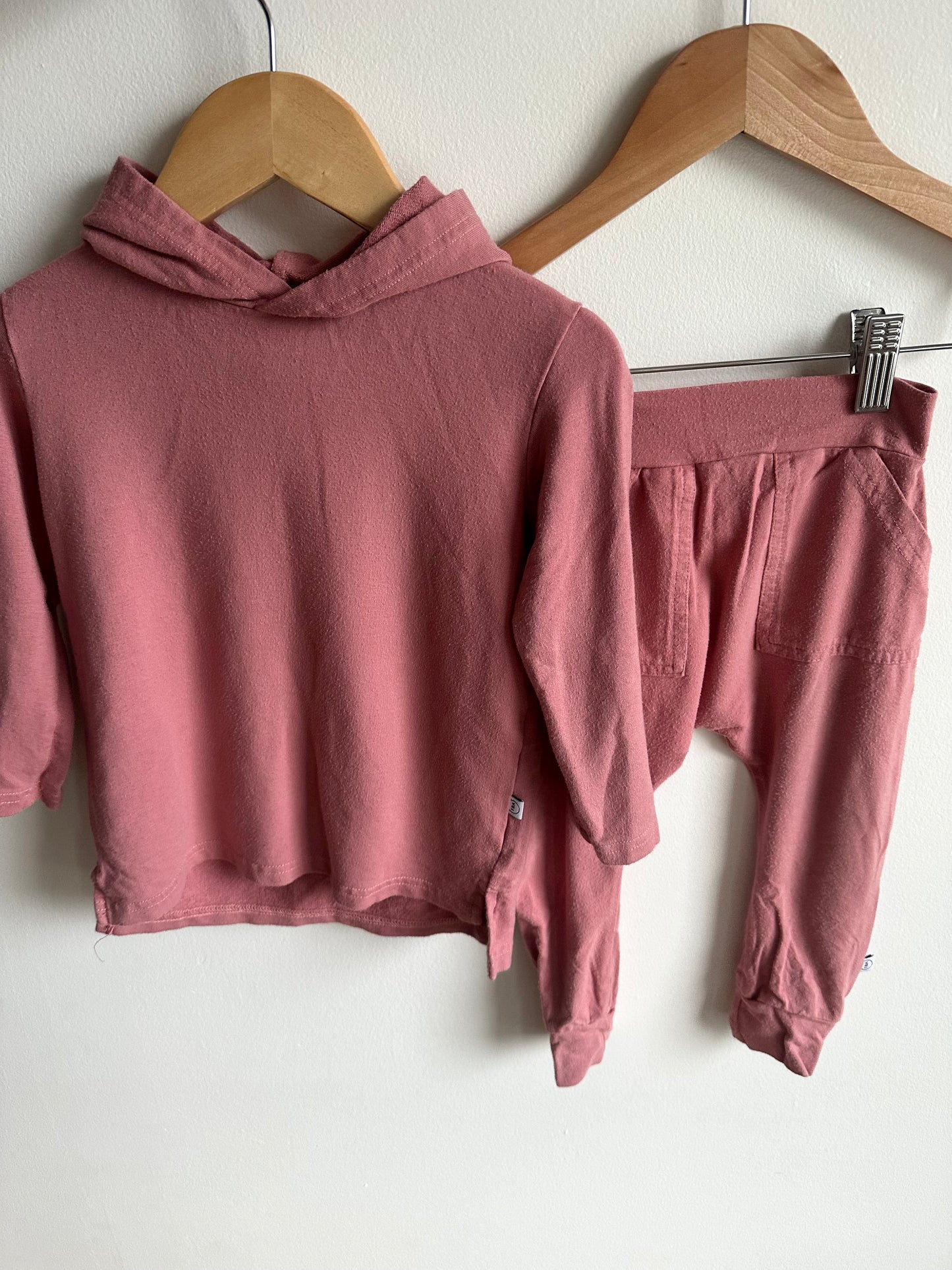 Canada Made Bamboo Pink Hoodie + Pants Set / 2-3T