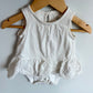 Gap White Lace Peplum Bodysuit / 6-12m