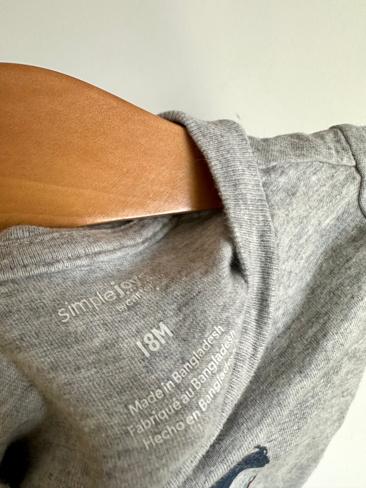 T-Rex Grey Top / 18m