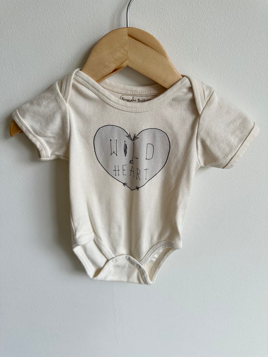 Wild At Heart Organic Bodysuit / 3-6m