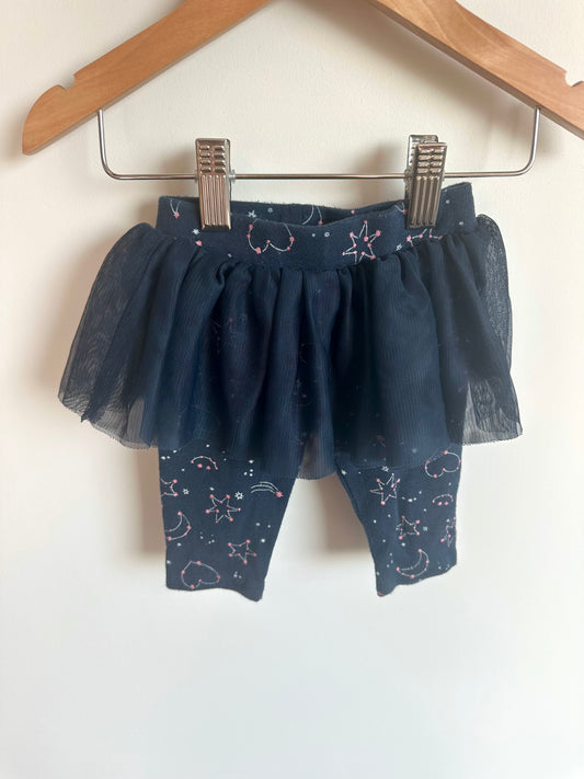 Star Black Leggings with Tutu / 3m