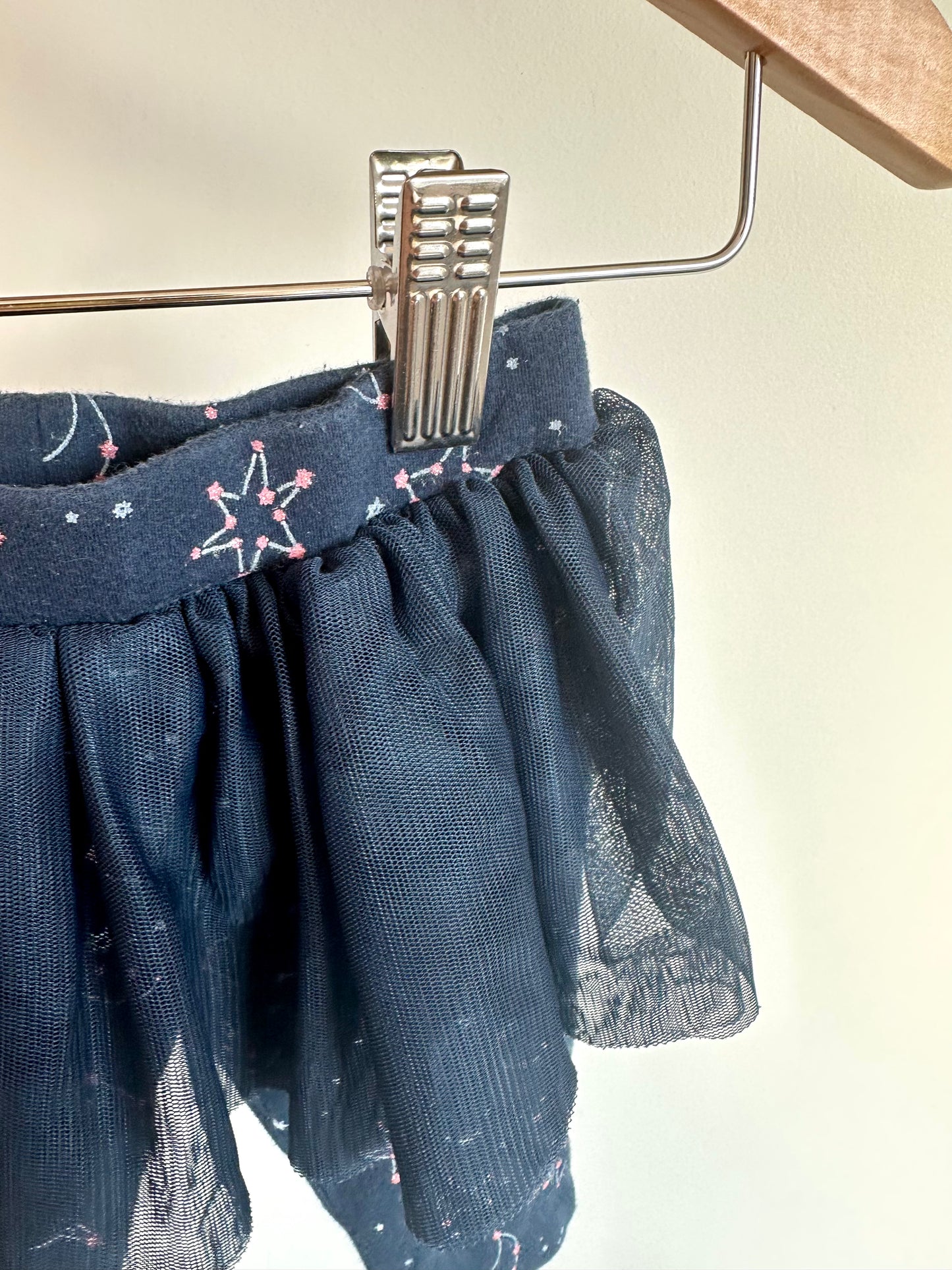 Star Black Leggings with Tutu / 3m