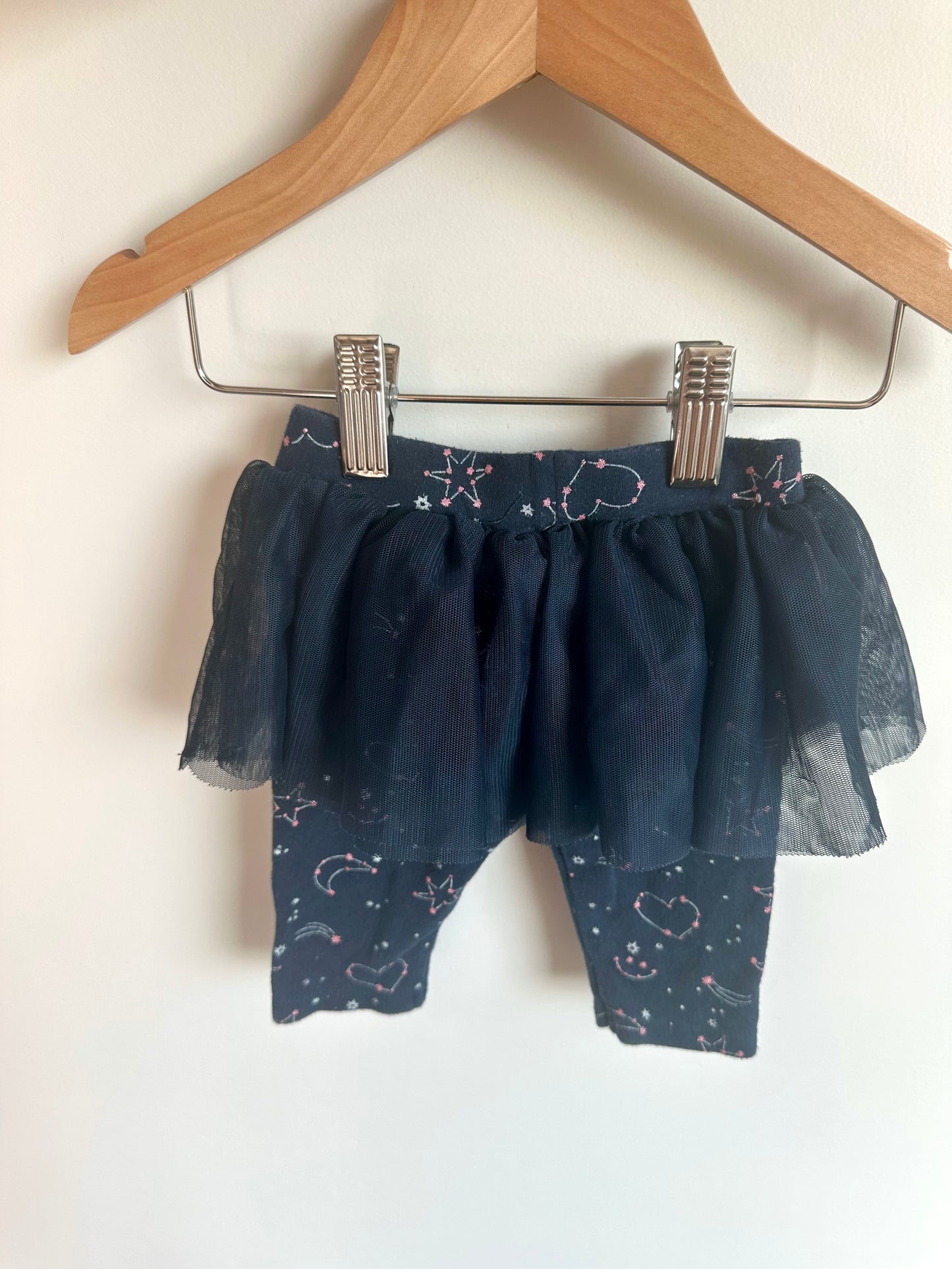 Star Black Leggings with Tutu / 3m