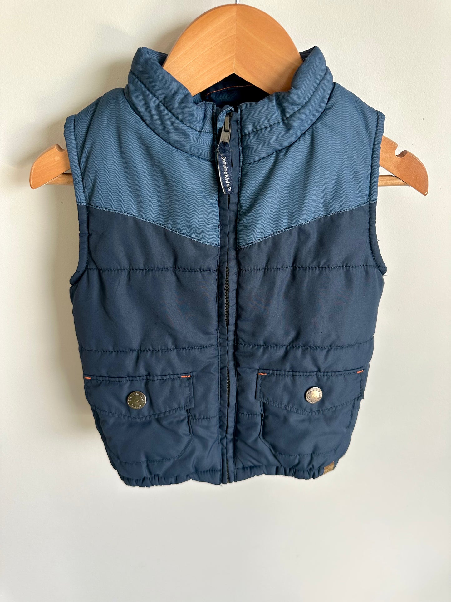 Blue Tones Puffer Vest / 24m