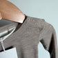 Merino Wool Taupe Bodysuit (With tags) / 12-18m