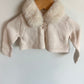 Fuzzy Neck Collar Sweater / 6-12m