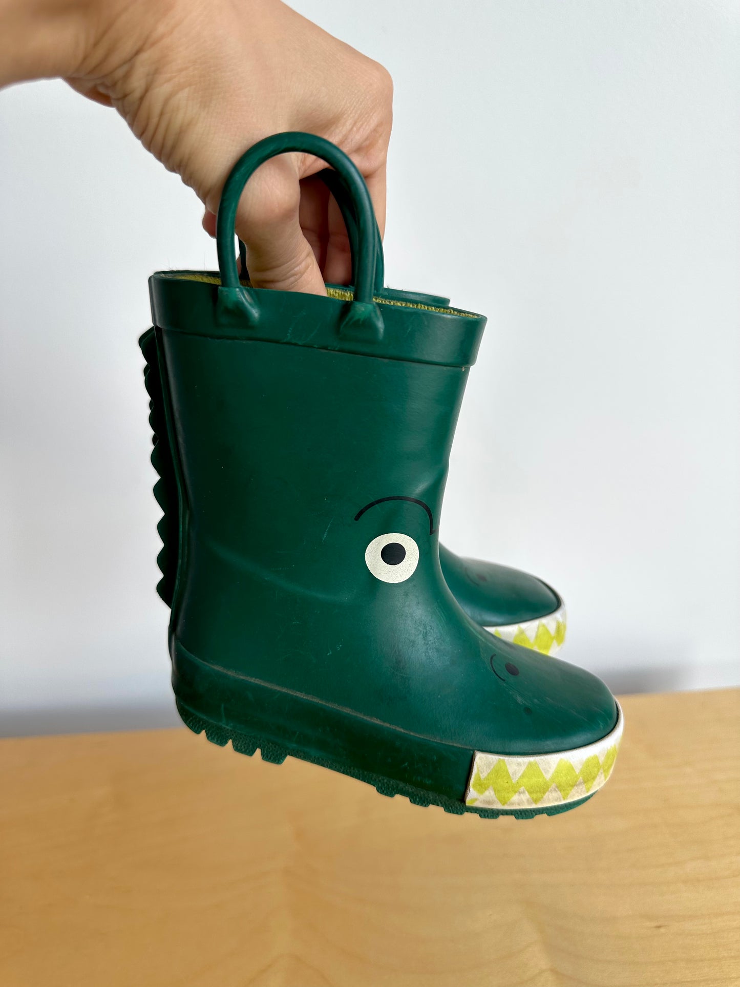 Green Alligator Boots / Size 5 Toddler