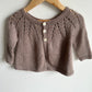 Brown Handmade Knit Cardigan / 9-12m?