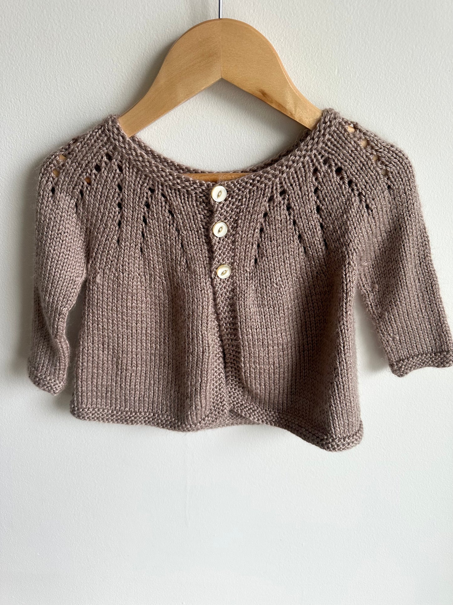 Brown Handmade Knit Cardigan / 9-12m?