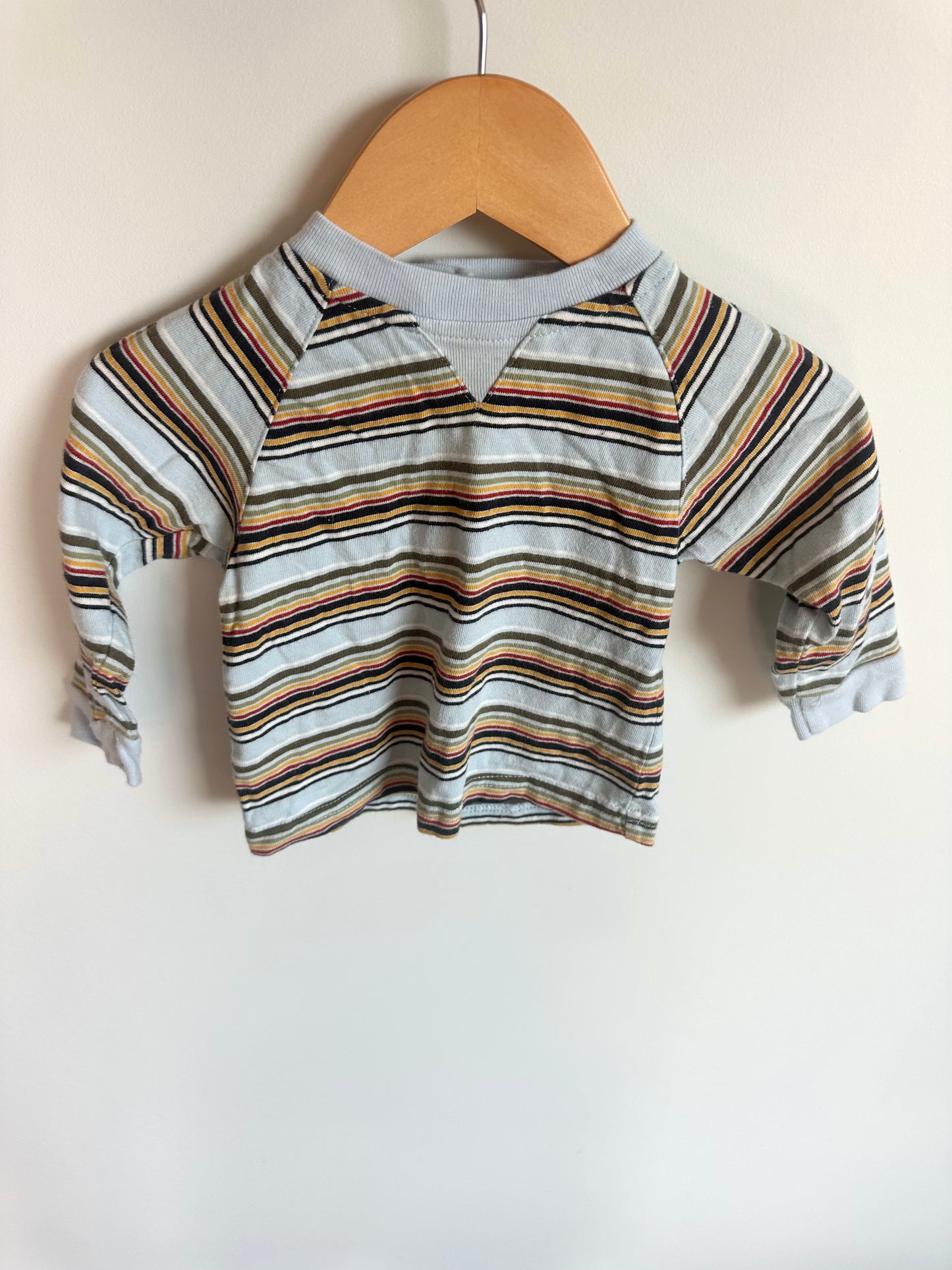Cotton Striped Blue Top / 6m