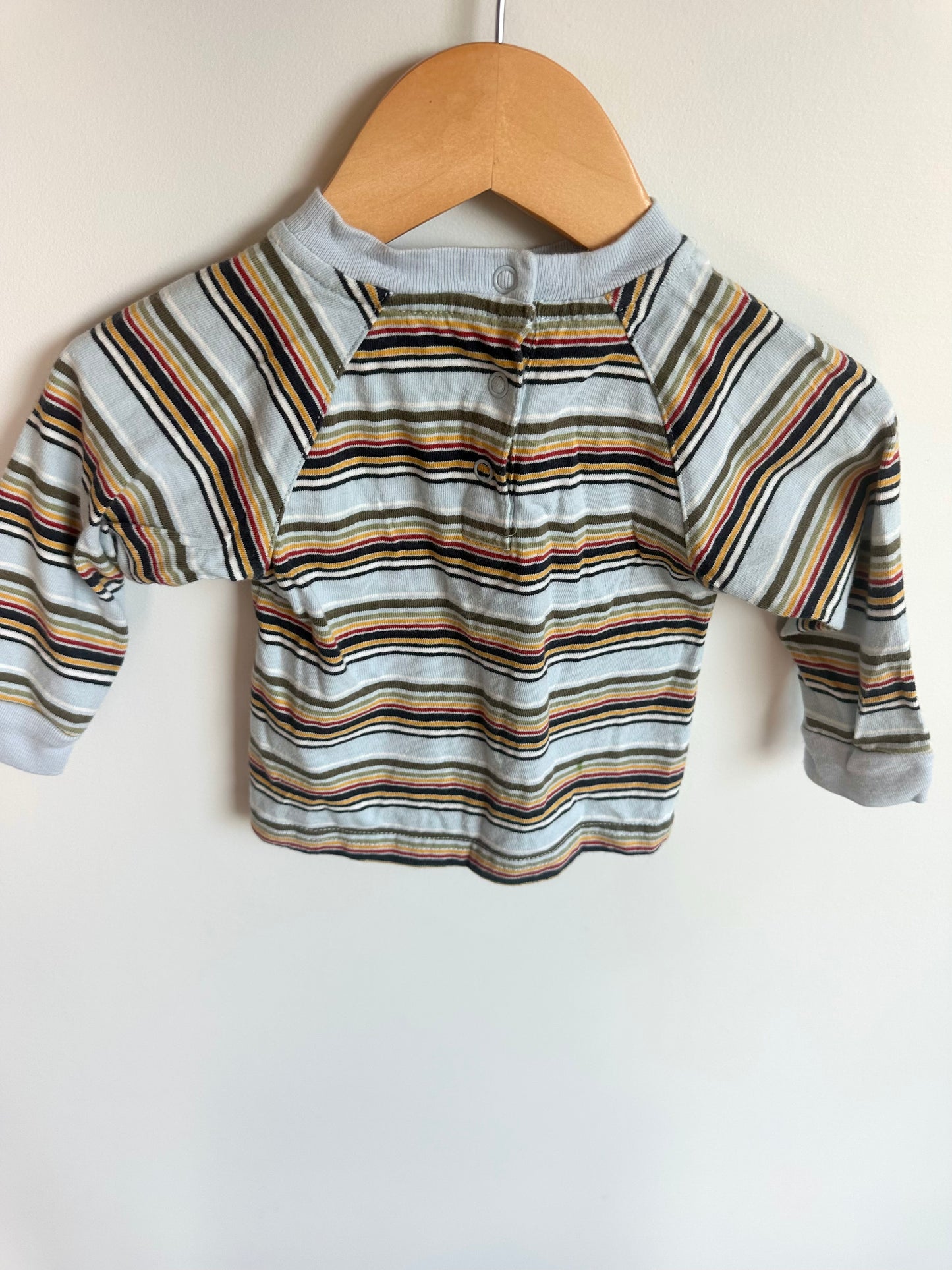 Cotton Striped Blue Top / 6m