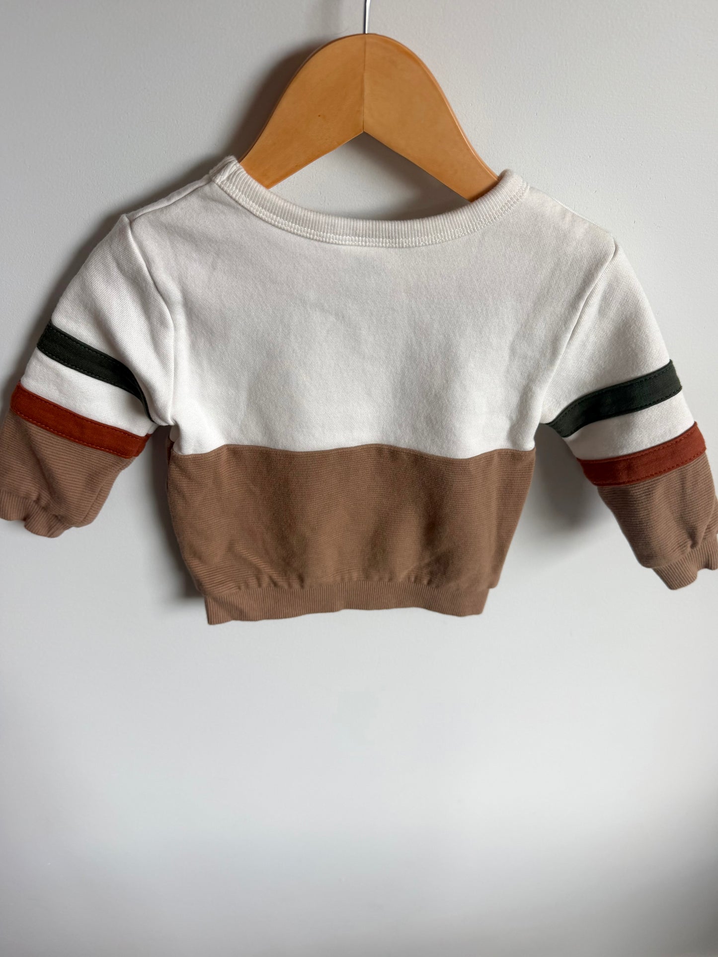 Mickey Sleeve Stripe Sweater / 18m