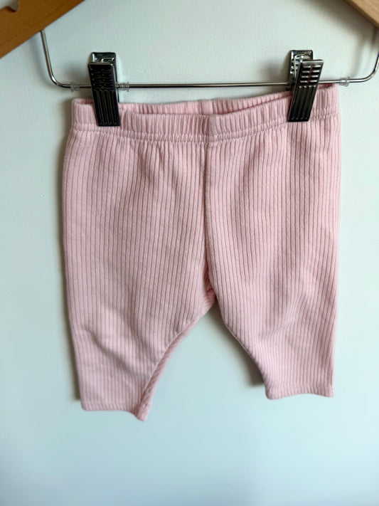 Pink Ribbed Pants / 12m