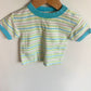 Striped T-Shirt with Blue Trim / 9m