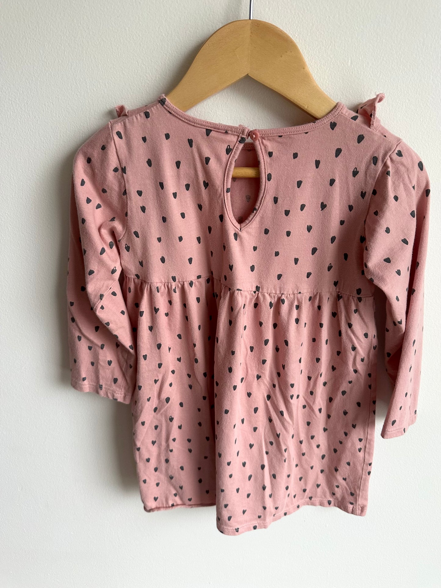 Pink Dot Dress with Ruffles / 2-3T