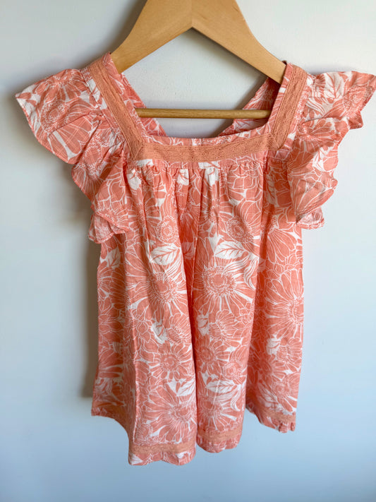 Floral Lace Neckline Dress (With tags) / 3T