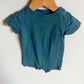 Leaves Teal Romper / 0-3m