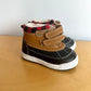 Velcro Tan Navy Ankle Boots / Size 5 Toddler