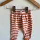 Striped Pumpkin Footed Pants / 0-3m